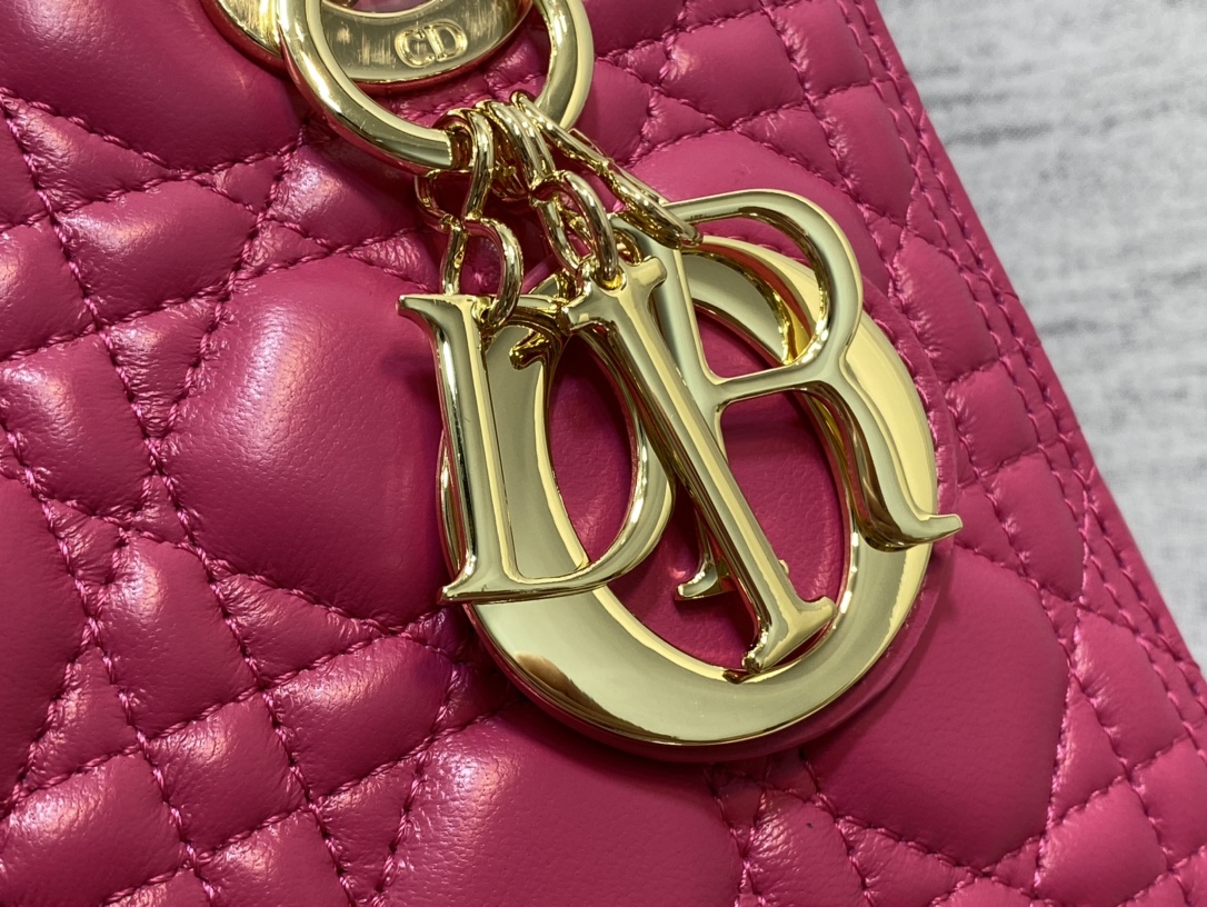 Medium Lady Dior Bag Purple Cannage Lambskin